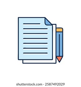 Stylish Essay Paper Graphic Icon