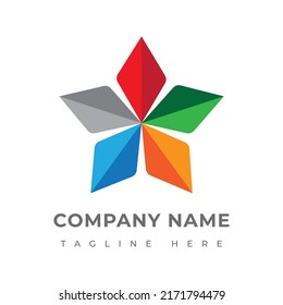 Stylish and eye-catching branded logo for brand identity and for company, Unique and modern colorful Star logo