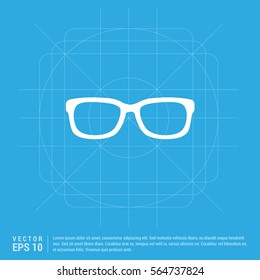 Stylish eyeglasses icon
