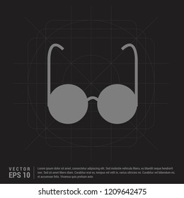 Stylish eyeglasses icon - Black Creative Background - Free vector icon