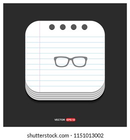 Stylish eyeglasses icon - Free vector icon