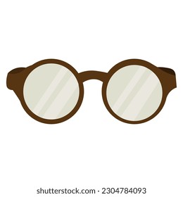 Stylish eyeglasses on white background