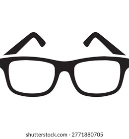 Stylish eyeglasses optical vision aid silhouette icon