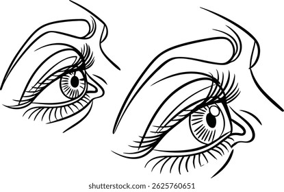 Stylish Eyelash Extension Vector Illustration For Beauty And Fashion Concepts Design Elements