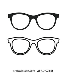 Stylish Eyewear Icons Vintage And Modern Glasses in Black And White