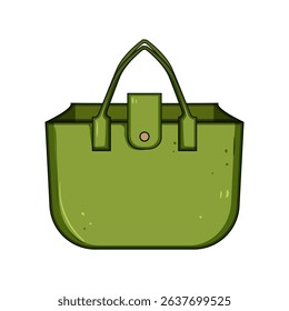 stylish fabric grocery bag cartoon. convenient versatile, sturdy portable, nonwoven canvas stylish fabric grocery bag sign. isolated symbol vector illustration
