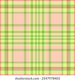 Tecido elegante xadrez textura, padrão de pé têxtil cheque. Personalize o vetor de fundo tartan sem emenda na paleta de cores claras e de limão.