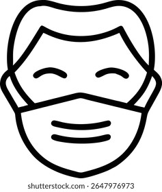 stylish face mask vector art