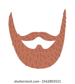 Stylish facial hair vector illustration