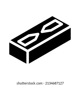 stylish facing brick glyph icon vector. stylish facing brick sign. isolated contour symbol black illustration
