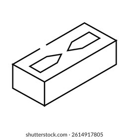 stylish facing brick line icon vector. stylish facing brick sign. isolated contour symbol black illustration
