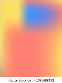 Stylish, fascinating gradient mesh psychedelic design. Vector illustration shape. Random splash and spreading spot. Orange unique vector texture of gradient colors.