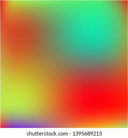 Stylish, fascinating gradient mesh psychedelic design. Vector illustration shape. Juicy splash and spreading spot. Red unique vector texture of gradient colors.