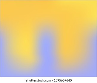 Stylish, fascinating psychedelic design. Interesting splash and spreading spot. Vector illustration flat. Yellow unique vector texture of gradient colors.