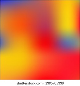 Stylish, fascinating psychedelic design. Magic splash and spreading spot. Vector illustration presentation. Red unique vector texture of gradient colors.