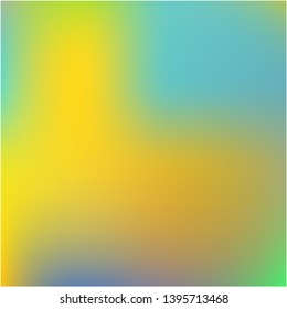 Stylish, fascinating psychedelic design. Random splash and spreading spot. Vector illustration flyer. Yellow unique vector texture of gradient colors.