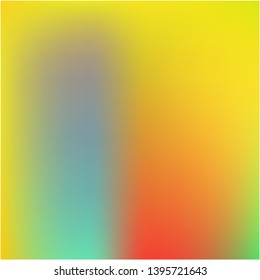 Stylish, fascinating psychedelic design. Random splash and spreading spot. Vector illustration concept. Yellow unique vector texture of gradient colors.