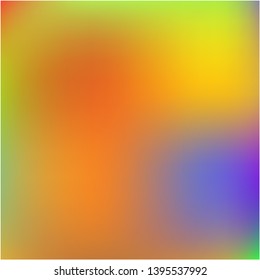 Stylish, fascinating psychedelic design. Vector illustration shape. Random splash and spreading spot. Orange unique vector texture of gradient colors.