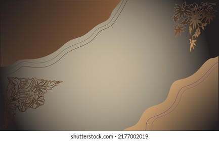 Stylish fashion with abstract shapes and lines in a neutral pastel brown background, vector illustration, contemporary clip art in brown.