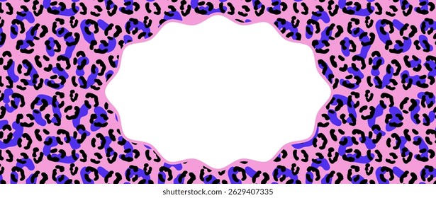 stylish fashion animal print banner with leopard, cheetah skin pattern. Wallpaper, card, poster, abstract backgrounds and template design