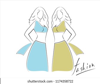 Stylish fashion models.