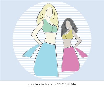 Stylish fashion models.