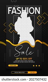 Stylish fashion sale social media story template