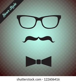 Stylish fashion set, vector illustration on beautiful background