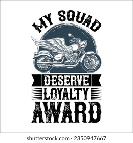 Stylish , fashionable  and awesome Biker and motorcycle typography  illustrator
