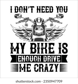 Stylish , fashionable  and awesome Biker and motorcycle typography  illustrator