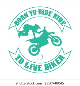 Stylish , fashionable  and awesome Biker and motorcycle typography  illustrator