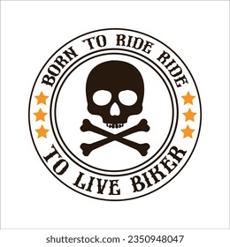 Stylish , fashionable  and awesome Biker and motorcycle typography  illustrator