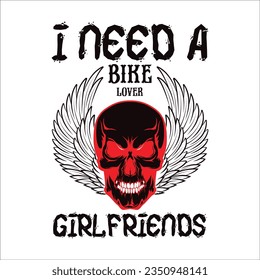 Stylish , fashionable  and awesome Biker and motorcycle typography  illustrator