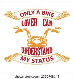 Stylish , fashionable  and awesome Biker and motorcycle typography  illustrator