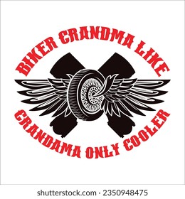 Stylish , fashionable  and awesome Biker and motorcycle typography  illustrator
