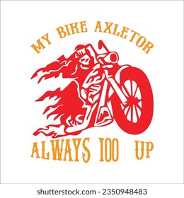 Stylish , fashionable  and awesome Biker and motorcycle typography  illustrator