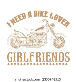 Stylish , fashionable  and awesome Biker and motorcycle typography  illustrator