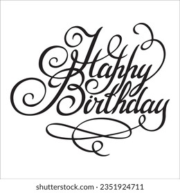 Stylish , fashionable  and awesome birthday quotes typography  illustrator