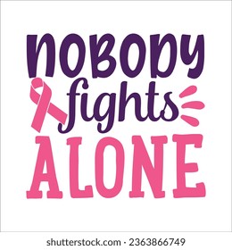 Stylish , fashionable  and awesome Breast Cancer typography art and illustrator