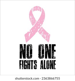 Stylish , fashionable  and awesome Breast Cancer typography art and illustrator