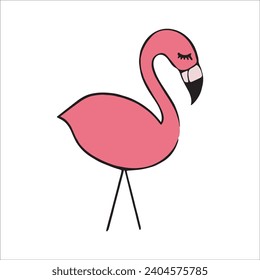 Stylish , fashionable  and awesome Flamingo art and illustrator