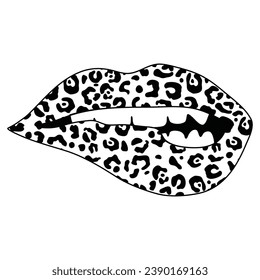 Stylish , fashionable  and awesome  Lips typography art and illustrator