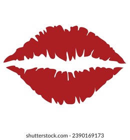 Stylish , fashionable  and awesome  Lips typography art and illustrator