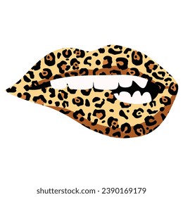 Stylish , fashionable  and awesome  Lips typography art and illustrator