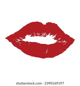 Stylish , fashionable  and awesome  Lips typography art and illustrator