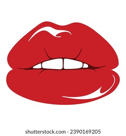 Stylish , fashionable  and awesome  Lips typography art and illustrator