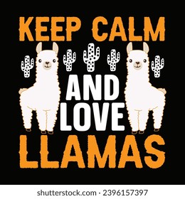 Stylish , fashionable  and awesome llama typography art and illustrator