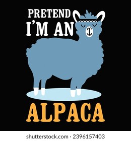 Stylish , fashionable  and awesome llama typography art and illustrator