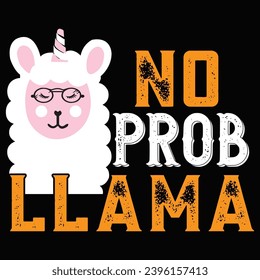Stylish , fashionable  and awesome llama typography art and illustrator