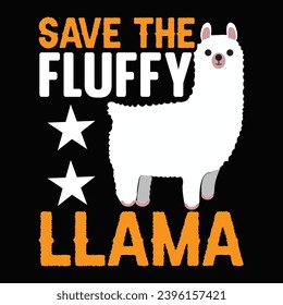 Stylish , fashionable  and awesome llama typography art and illustrator
